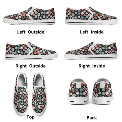 Men's Colorful Ornament Rubber Slip On Shoes - DeRose Seasonal
