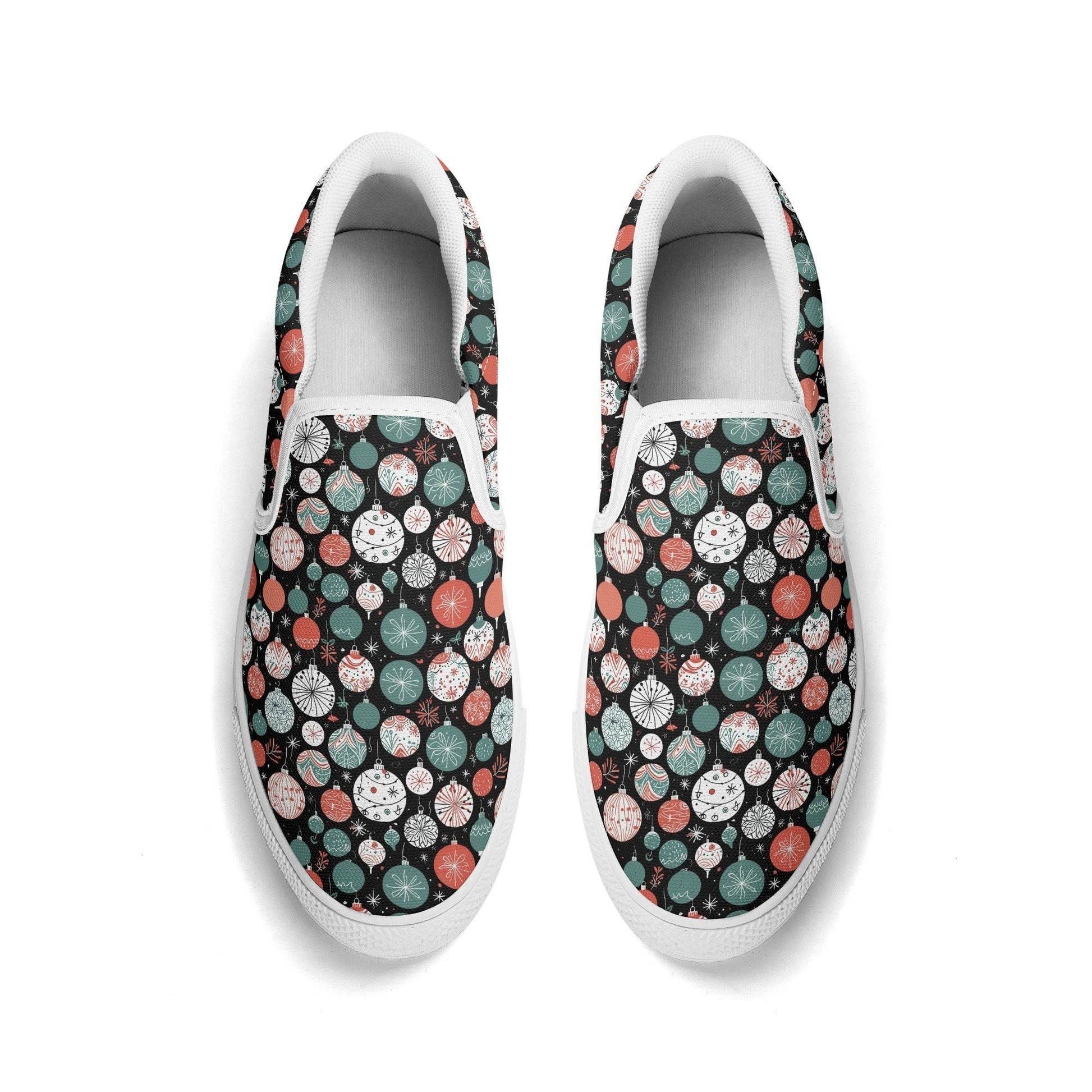 Men's Colorful Ornament Rubber Slip On Shoes - DeRose Seasonal