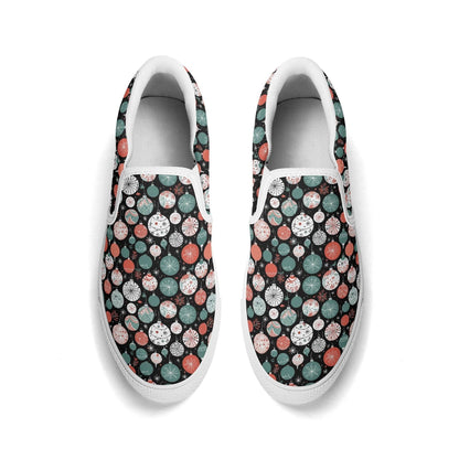 Men's Colorful Ornament Rubber Slip On Shoes - DeRose Seasonal