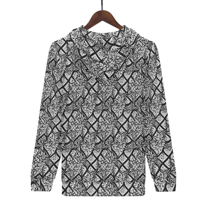 Men's Crosshatch Floral Classic Zip Up Hoodie Warm Jacket - DeRose Seasonal