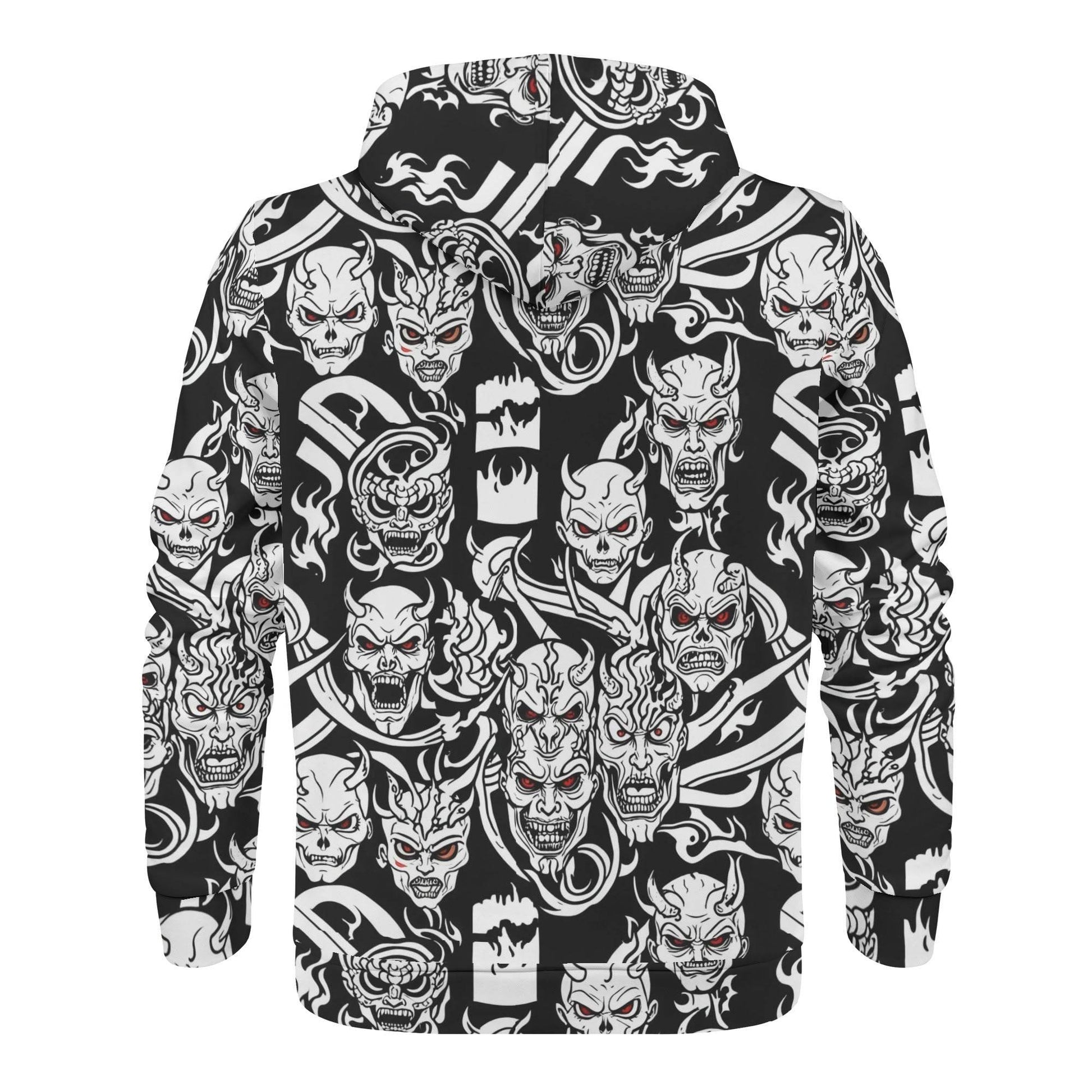Men's Demons Classic Zip Up Hoodie Warm Jacket - DeRose Seasonal