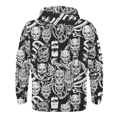 Men's Demons Classic Zip Up Hoodie Warm Jacket - DeRose Seasonal