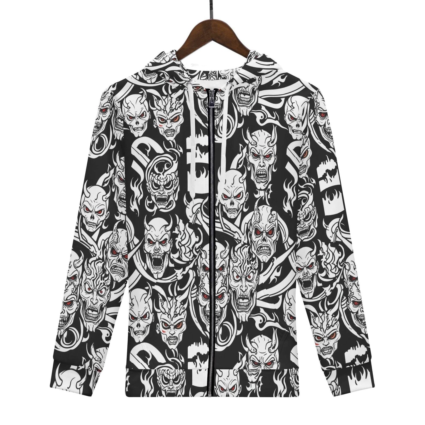 Men's Demons Classic Zip Up Hoodie Warm Jacket - DeRose Seasonal