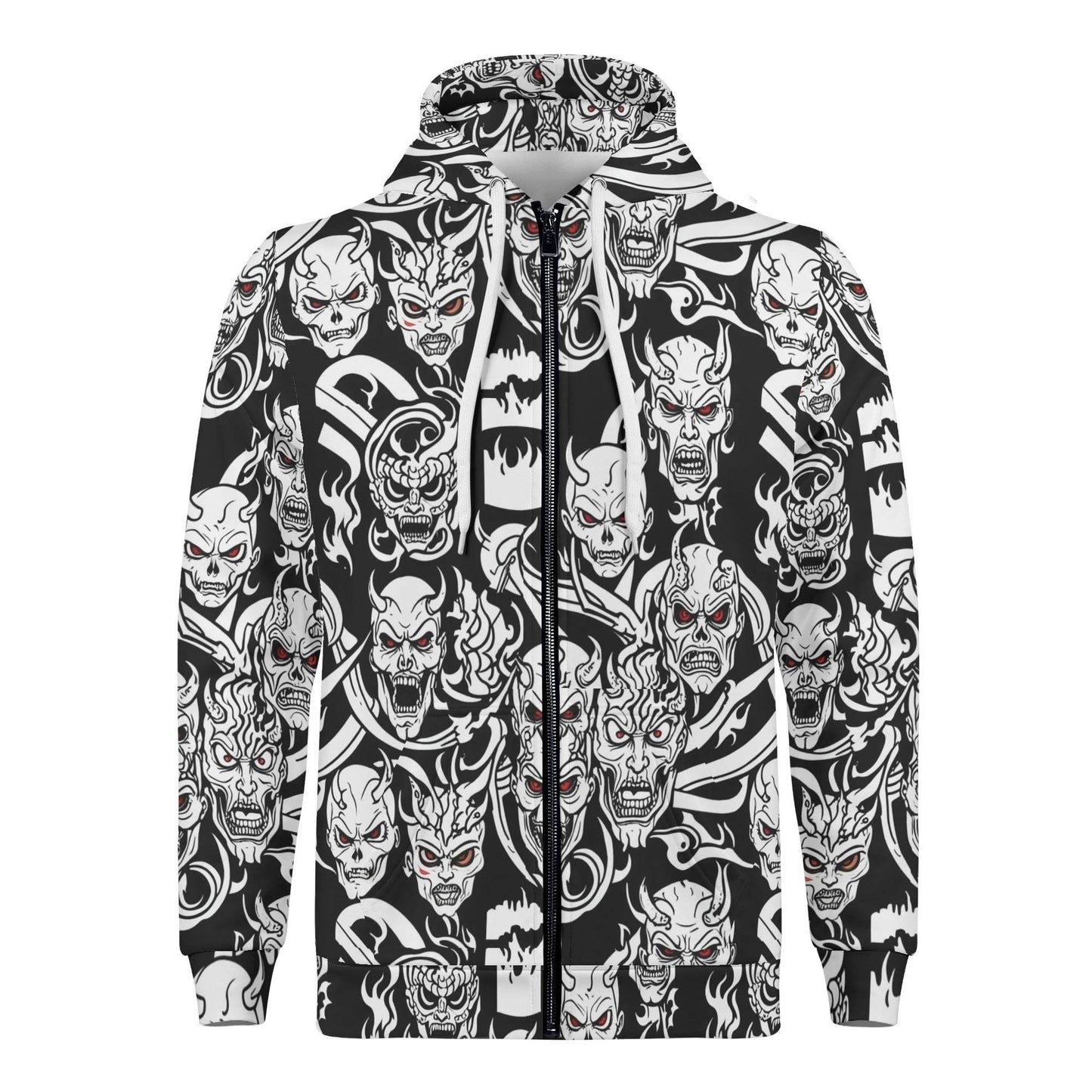 Men's Demons Classic Zip Up Hoodie Warm Jacket - DeRose Seasonal