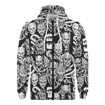 Men's Demons Classic Zip Up Hoodie Warm Jacket - DeRose Seasonal