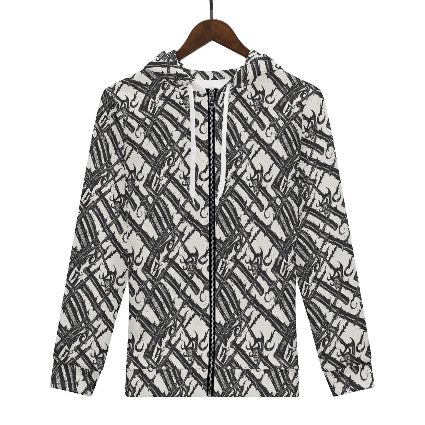 Men's Devil Veins Classic Zip Up Hoodie Warm Jacket - DeRose Seasonal