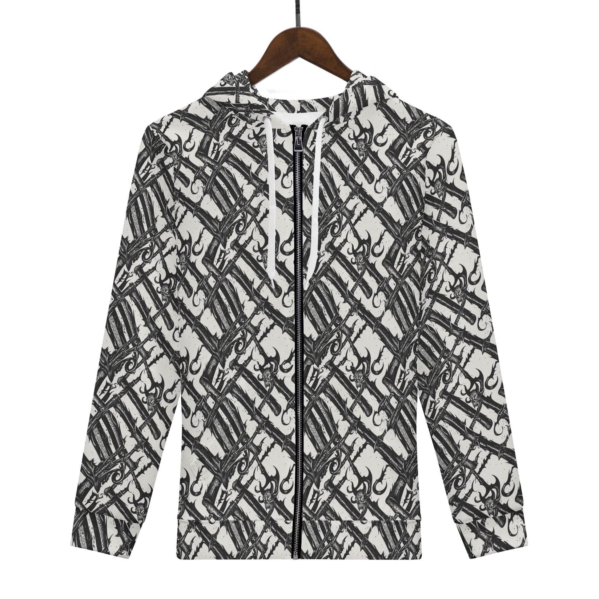 Men's Devil Veins Classic Zip Up Hoodie Warm Jacket - DeRose Seasonal