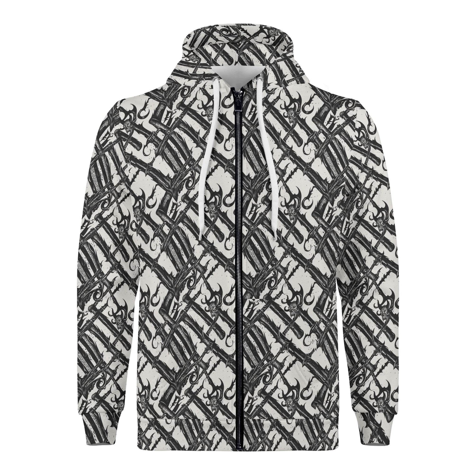 Men's Devil Veins Classic Zip Up Hoodie Warm Jacket - DeRose Seasonal