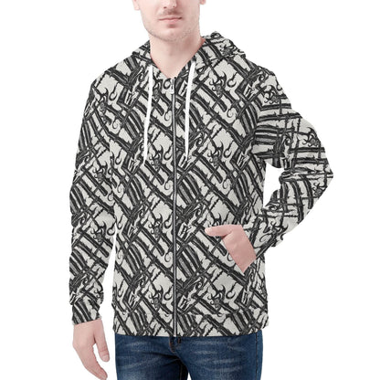 Men's Devil Veins Classic Zip Up Hoodie Warm Jacket - DeRose Seasonal