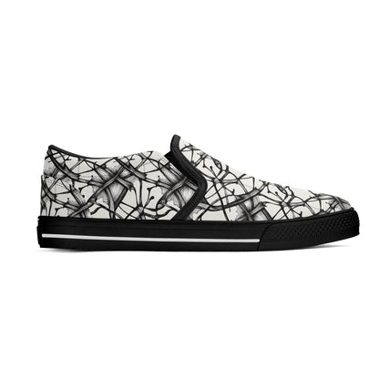 Men's Floral Ink Rubber Slip On Shoes - DeRose Seasonal