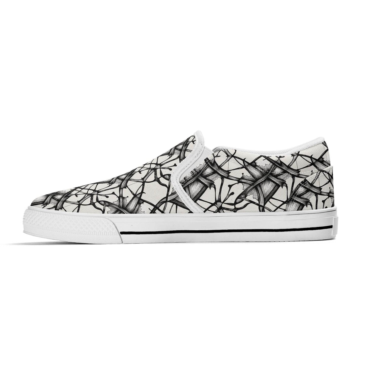 Men's Floral Ink Rubber Slip On Shoes - DeRose Seasonal
