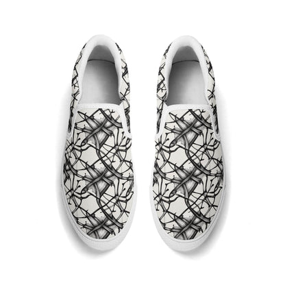 Men's Floral Ink Rubber Slip On Shoes - DeRose Seasonal