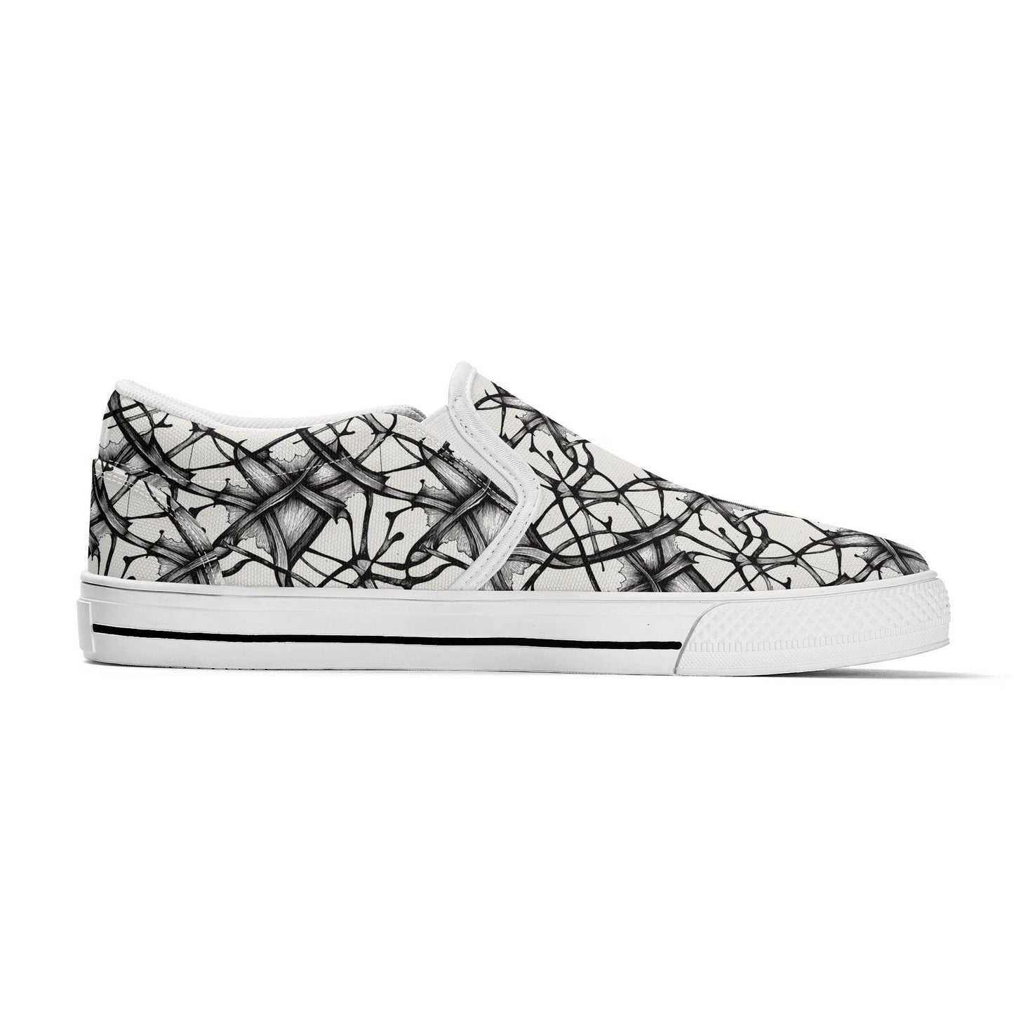 Men's Floral Ink Rubber Slip On Shoes - DeRose Seasonal