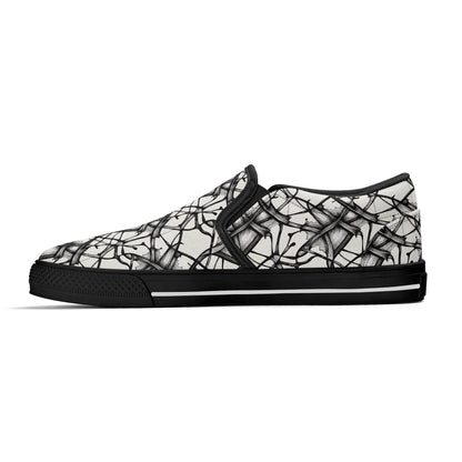 Men's Floral Ink Rubber Slip On Shoes - DeRose Seasonal
