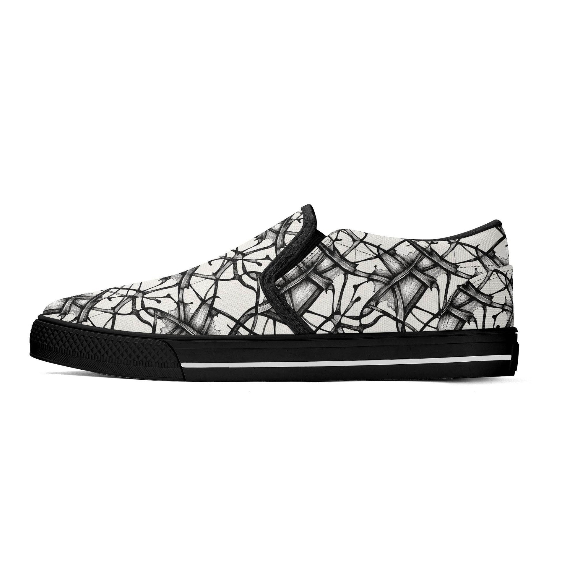 Men's Floral Ink Rubber Slip On Shoes - DeRose Seasonal