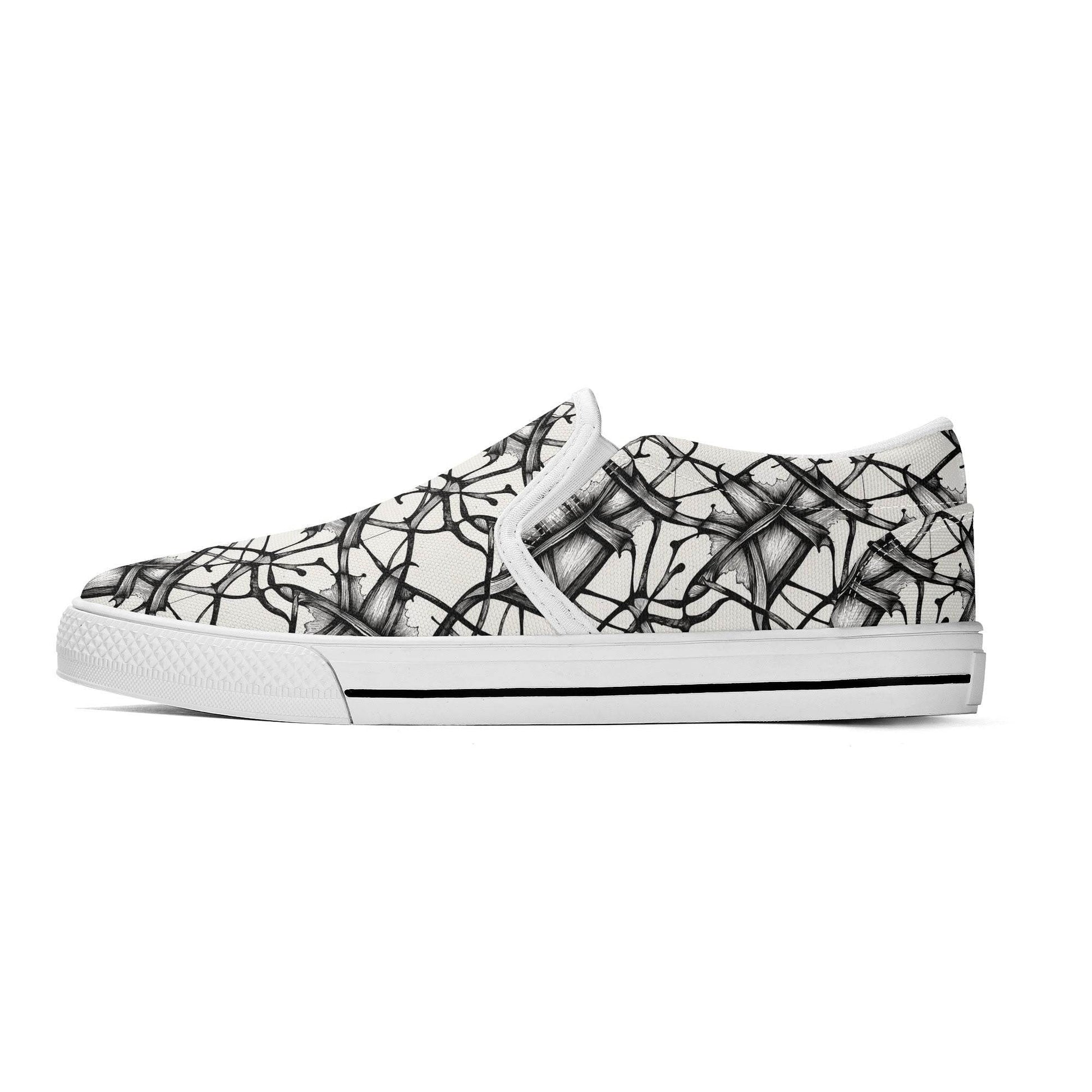 Men's Floral Ink Rubber Slip On Shoes - DeRose Seasonal