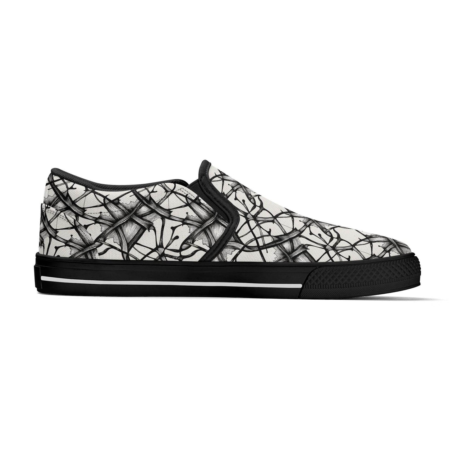 Men's Floral Ink Rubber Slip On Shoes - DeRose Seasonal