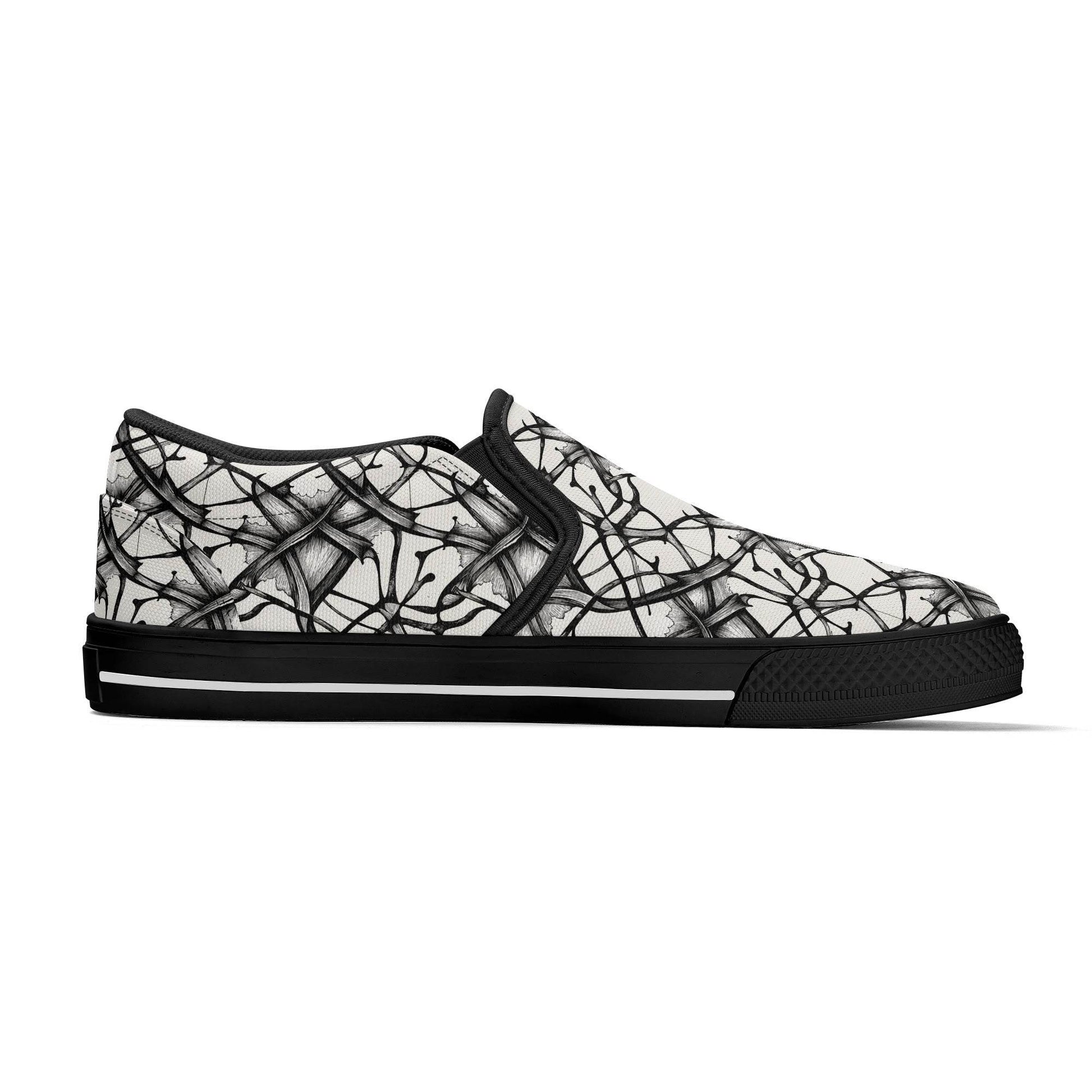 Men's Floral Ink Rubber Slip On Shoes - DeRose Seasonal