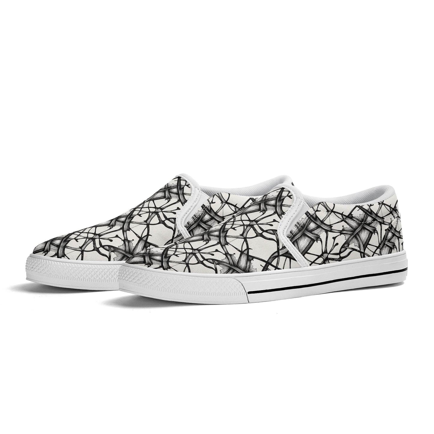 Men's Floral Ink Rubber Slip On Shoes - DeRose Seasonal