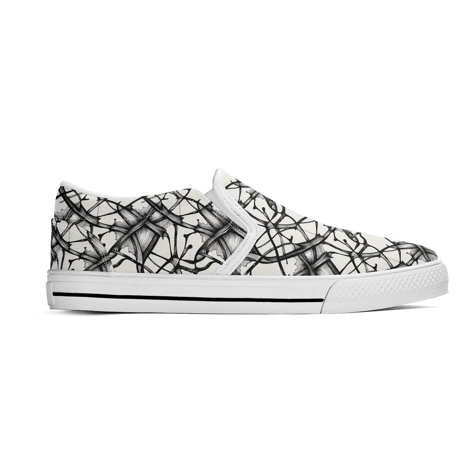 Men's Floral Ink Rubber Slip On Shoes - DeRose Seasonal