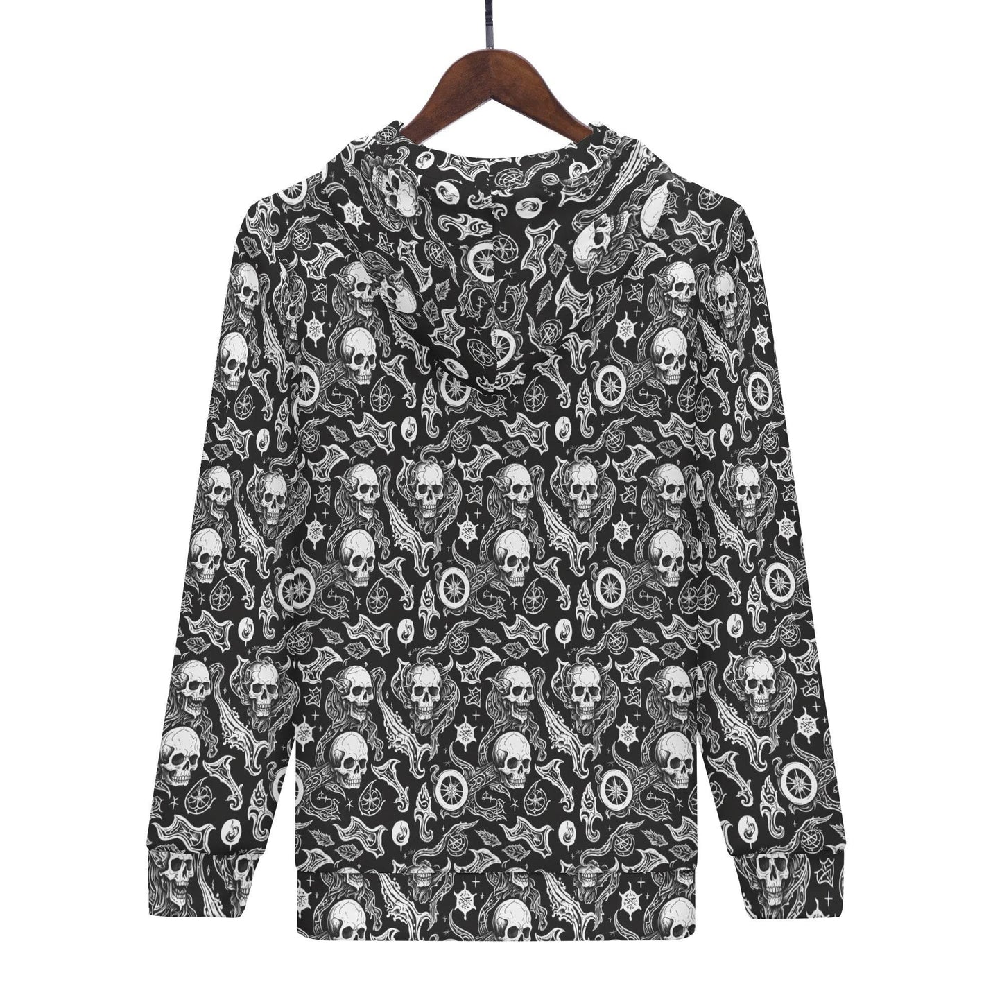 Men's Flying Skulls Classic Zip Up Hoodie Warm Jacket - DeRose Seasonal