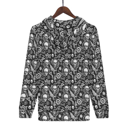 Men's Flying Skulls Classic Zip Up Hoodie Warm Jacket - DeRose Seasonal