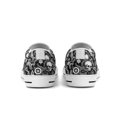 Men's Flying Skulls Rubber Slip On Shoes - DeRose Seasonal