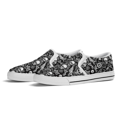 Men's Flying Skulls Rubber Slip On Shoes - DeRose Seasonal