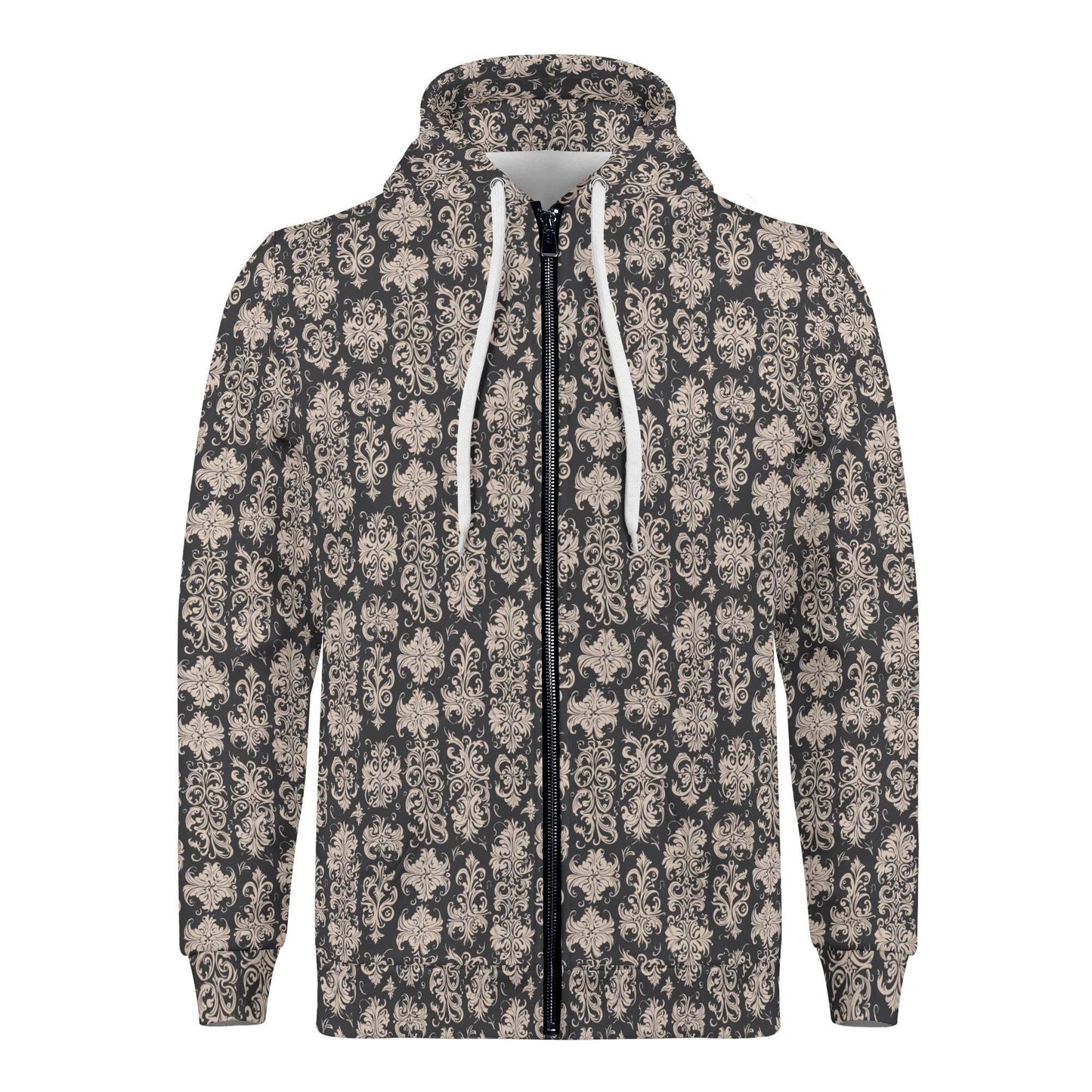 Men's Gothic Emblem Classic Zip Up Hoodie Warm Jacket - DeRose Seasonal