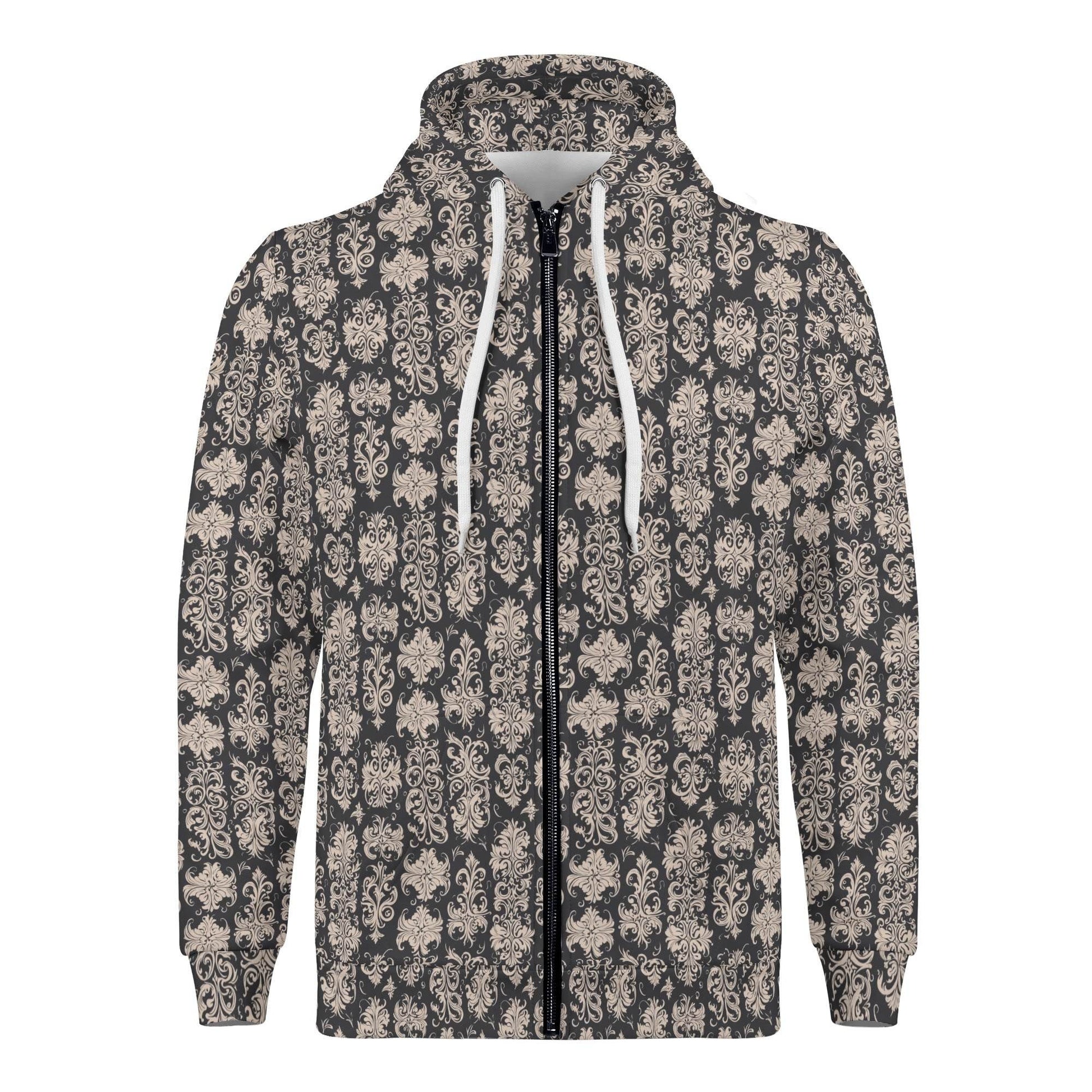 Men's Gothic Emblem Classic Zip Up Hoodie Warm Jacket - DeRose Seasonal