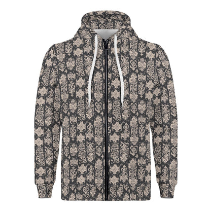 Men's Gothic Emblem Classic Zip Up Hoodie Warm Jacket - DeRose Seasonal