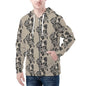 Men's Gothic Tan Classic Zip Up Hoodie Warm Jacket - DeRose Seasonal