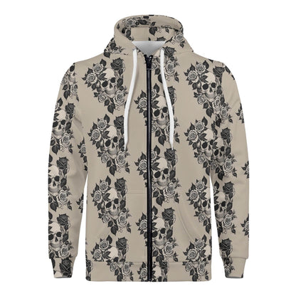 Men's Gothic Tan Classic Zip Up Hoodie Warm Jacket - DeRose Seasonal
