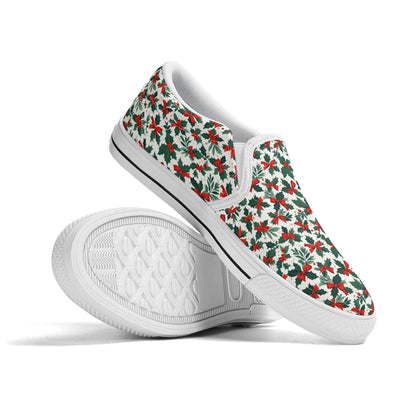 Men's Holly Bow Rubber Slip On Shoes - DeRose Seasonal