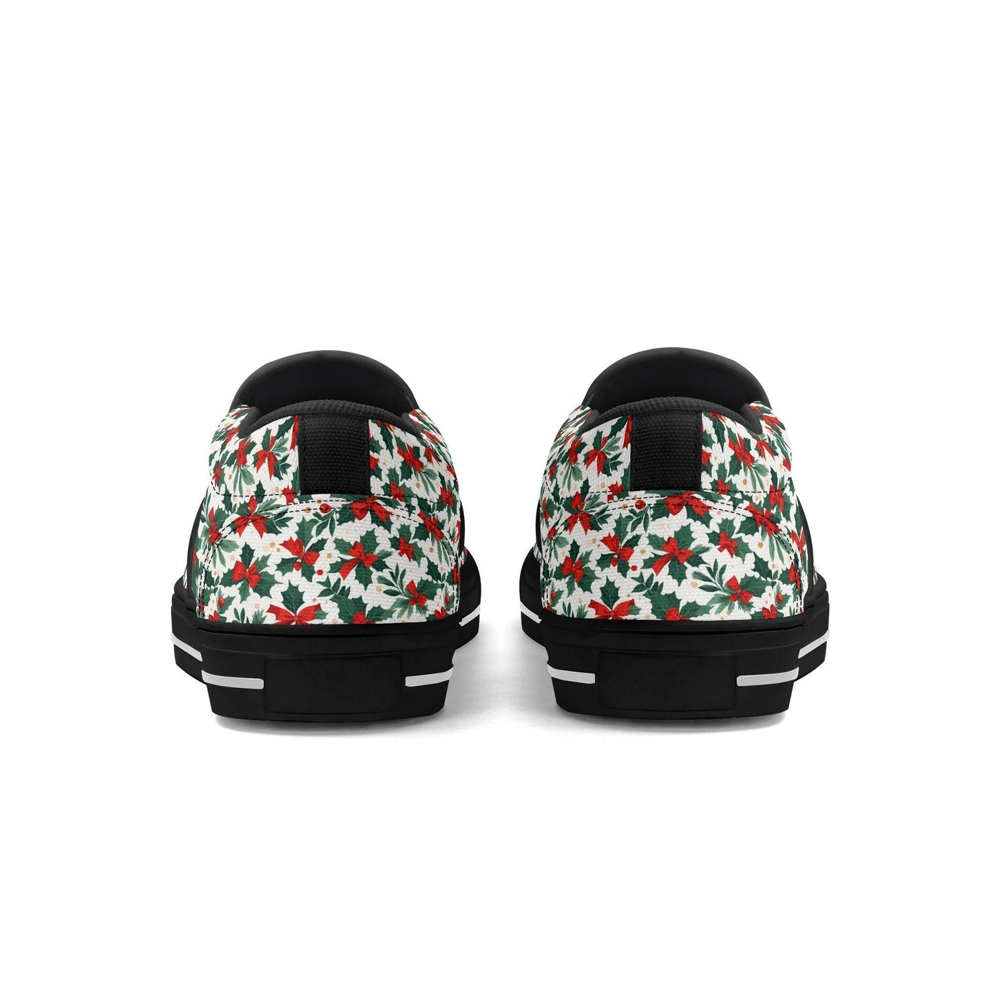 Men's Holly Bow Rubber Slip On Shoes - DeRose Seasonal