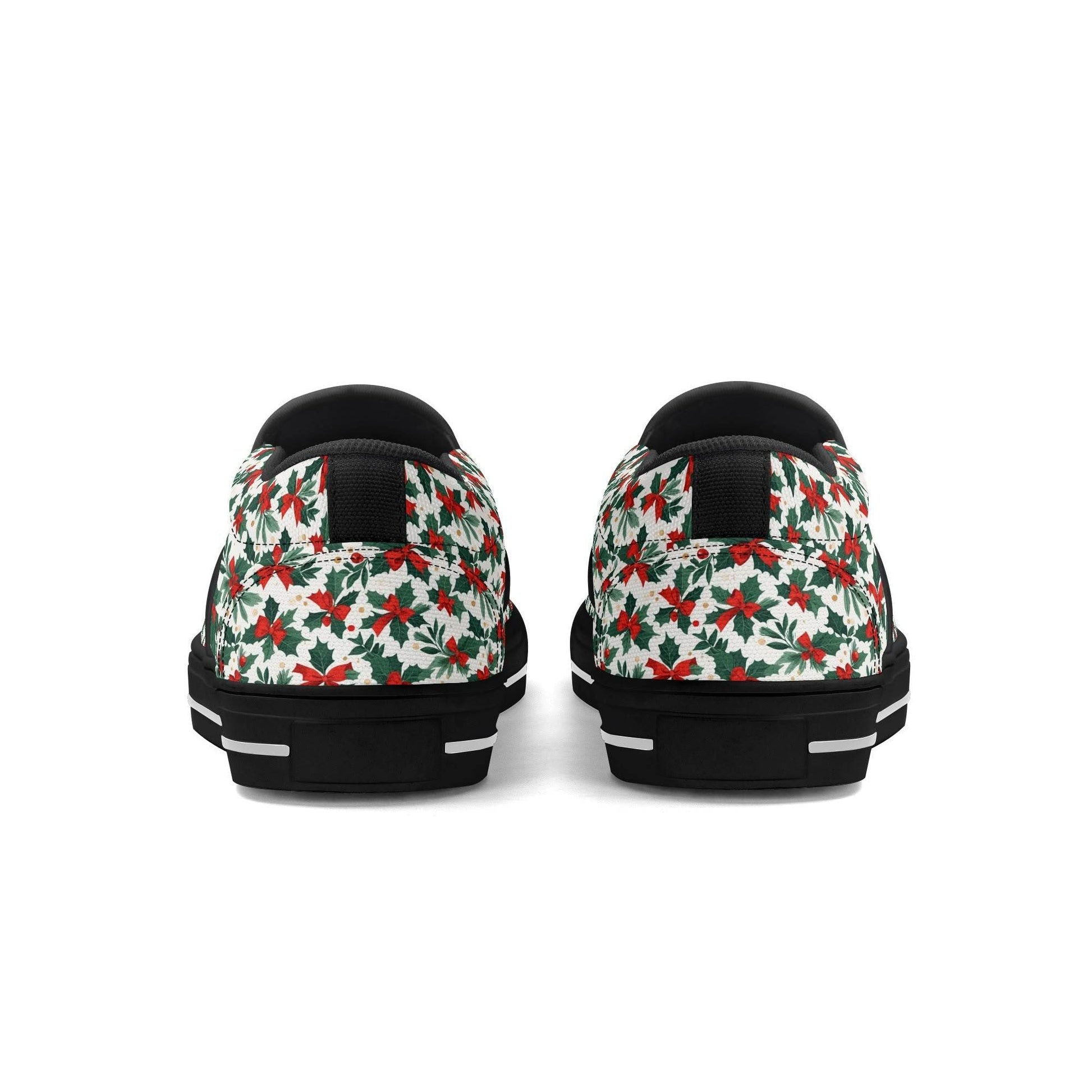 Men's Holly Bow Rubber Slip On Shoes - DeRose Seasonal