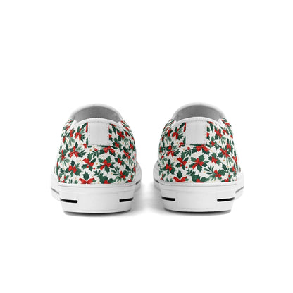 Men's Holly Bow Rubber Slip On Shoes - DeRose Seasonal