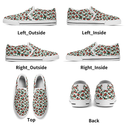 Men's Holly Bow Rubber Slip On Shoes - DeRose Seasonal