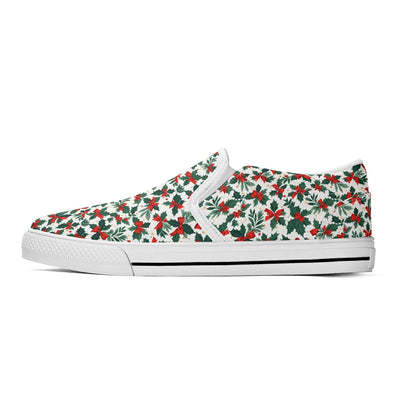 Men's Holly Bow Rubber Slip On Shoes - DeRose Seasonal
