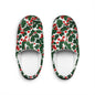 Men's Indoor Christmas Holly Slippers - DeRose Seasonal