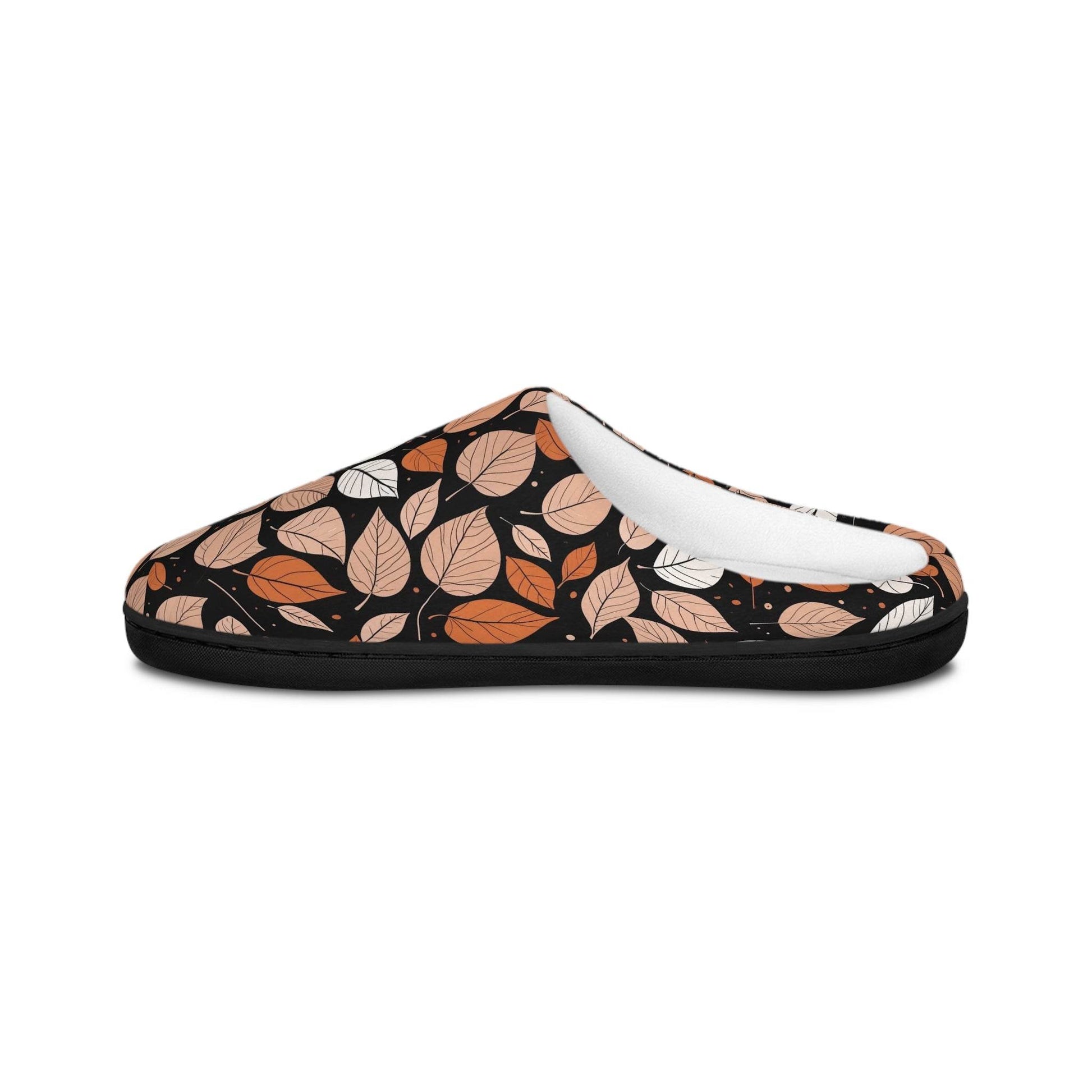 Men's Indoor Red Leaves Fall Time Slippers - DeRose Seasonal