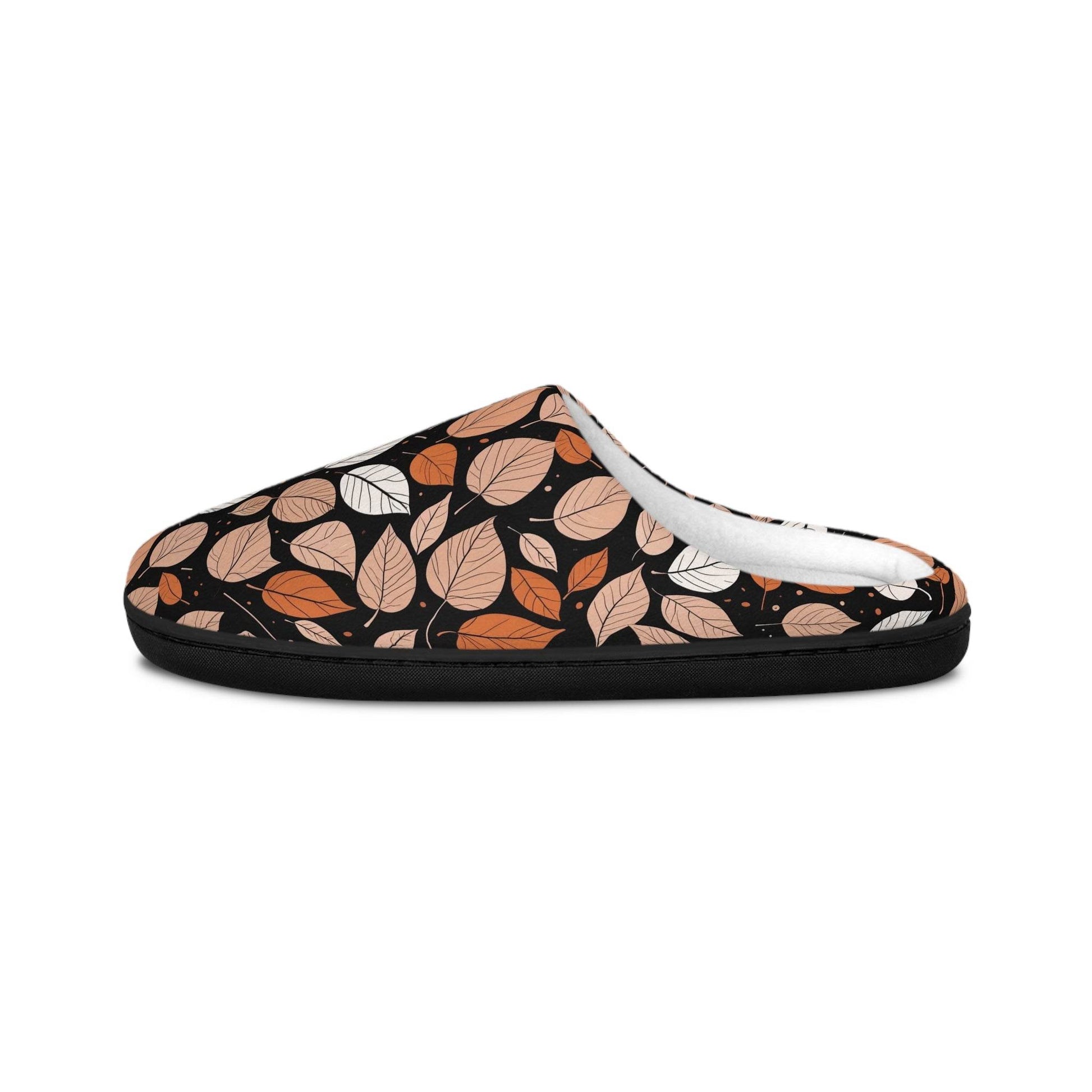Men's Indoor Red Leaves Fall Time Slippers - DeRose Seasonal