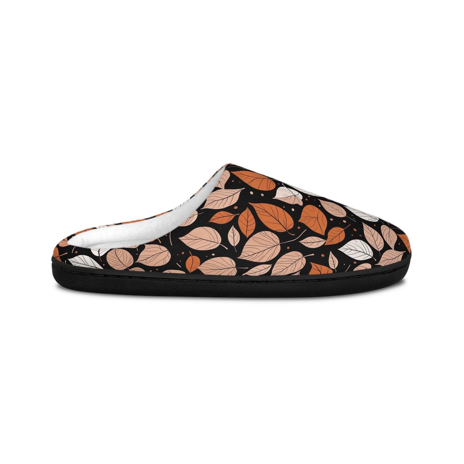 Men's Indoor Red Leaves Fall Time Slippers - DeRose Seasonal