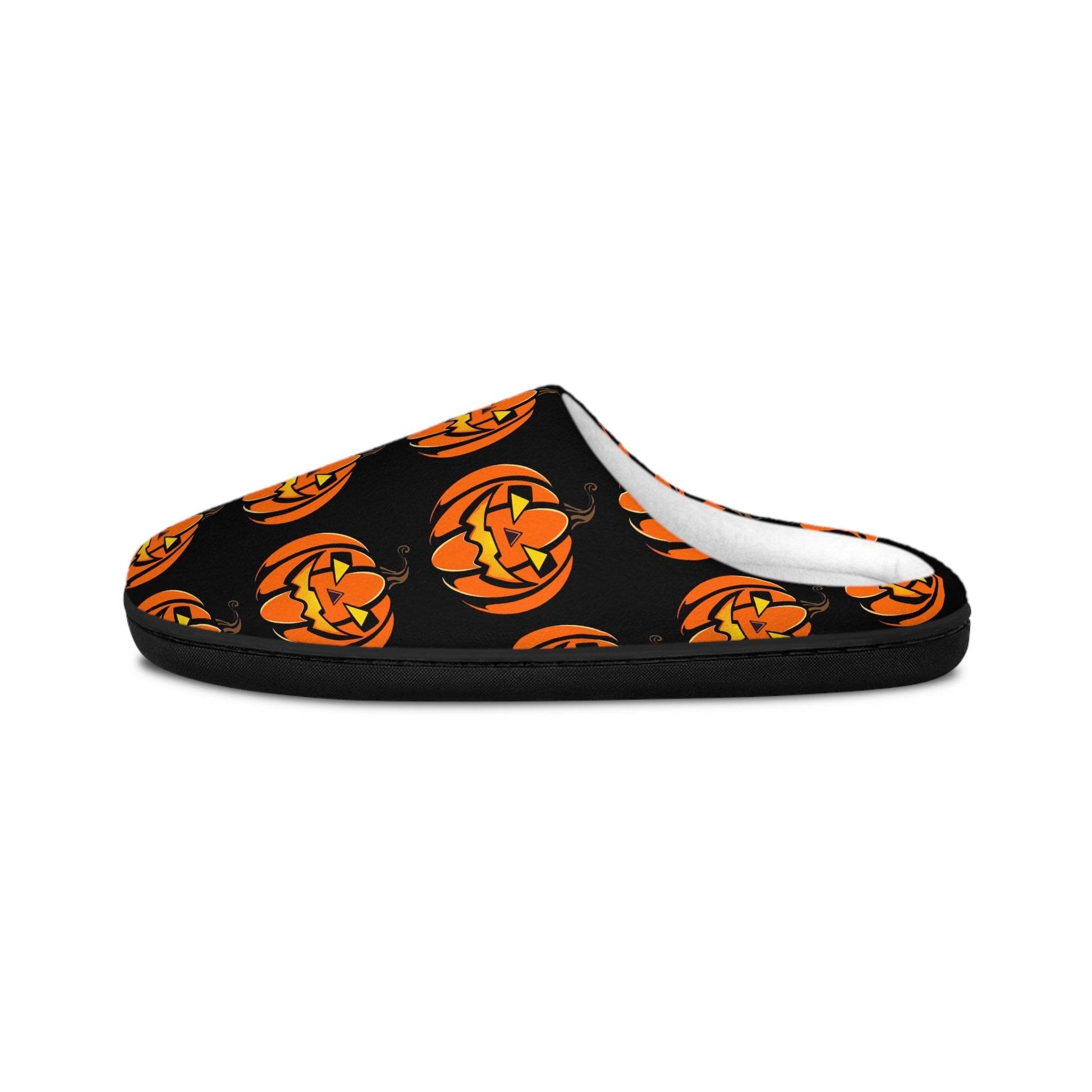 Men's Indoor Halloween Jack-O-Lantern Slippers - DeRose Seasonal