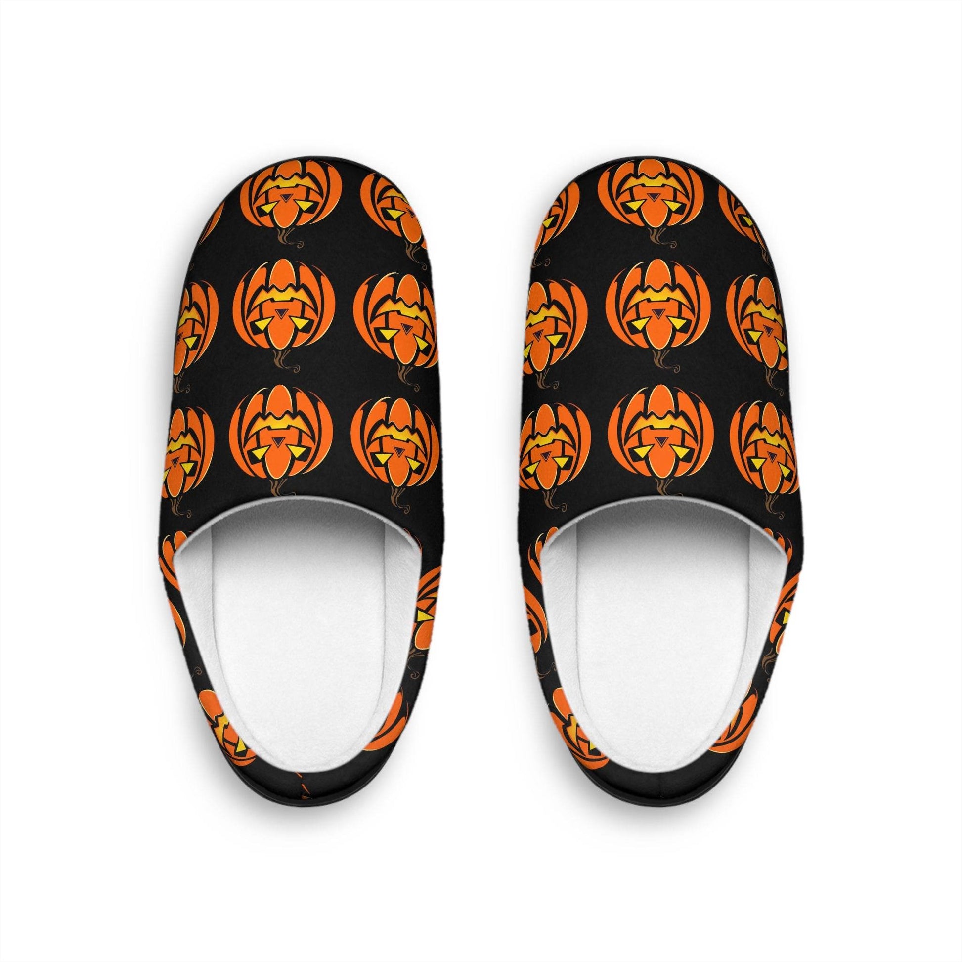 Men's Indoor Halloween Jack-O-Lantern Slippers - DeRose Seasonal