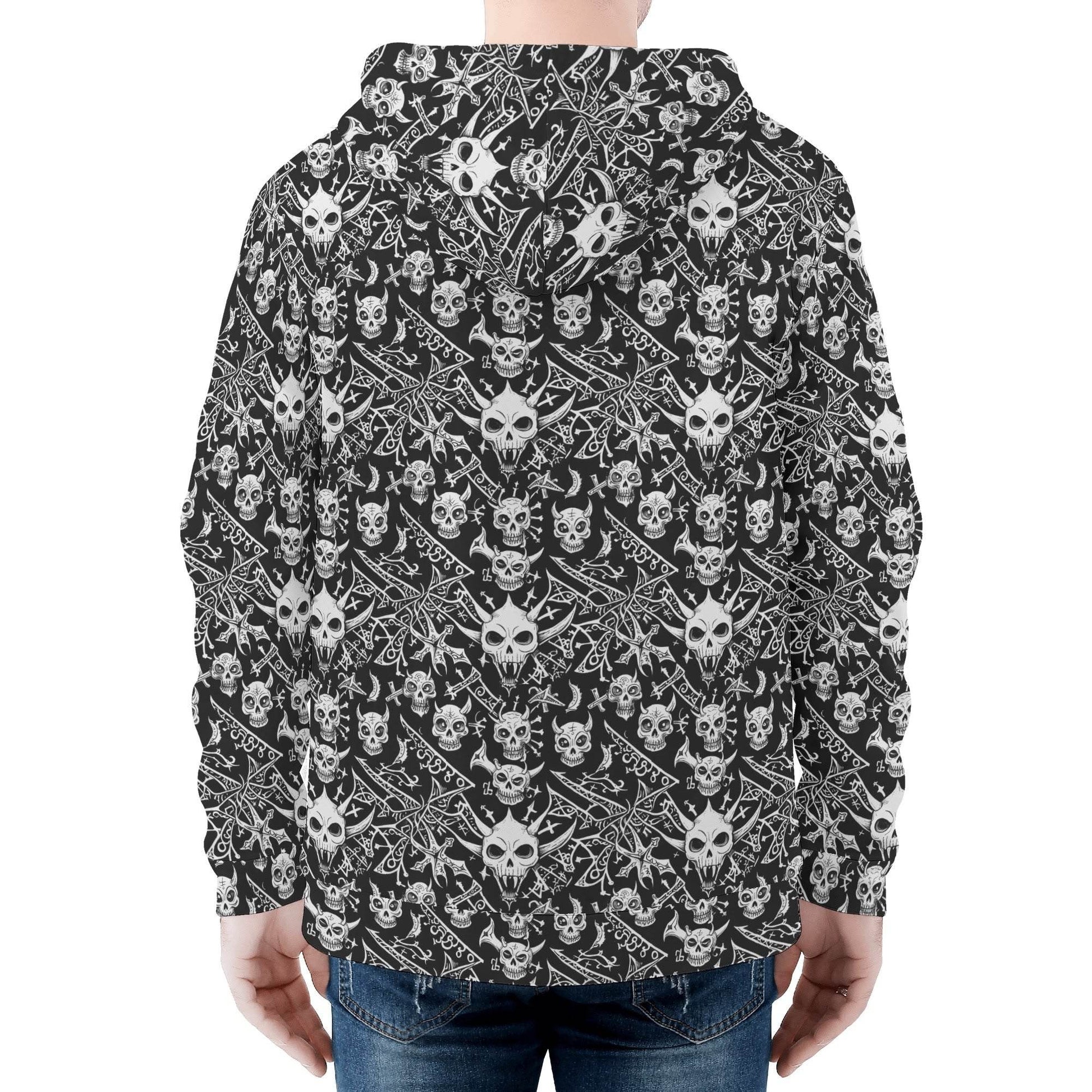 Men's Little Devil Classic Zip Up Hoodie Warm Jacket - DeRose Seasonal