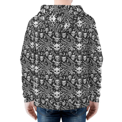 Men's Little Devil Classic Zip Up Hoodie Warm Jacket - DeRose Seasonal
