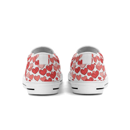 Men's Little Hearts Rubber Slip On Shoes - DeRose Seasonal