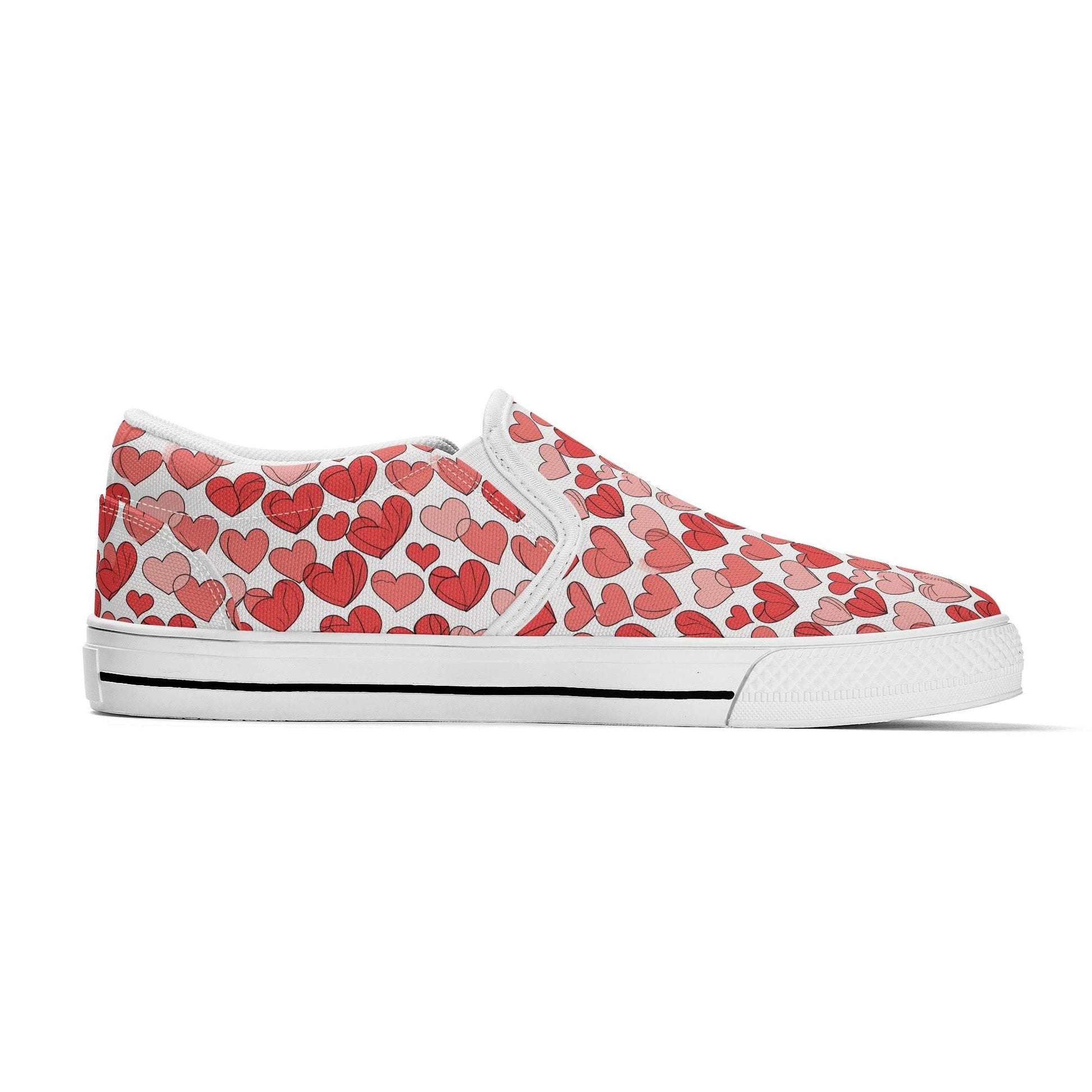 Men's Little Hearts Rubber Slip On Shoes - DeRose Seasonal