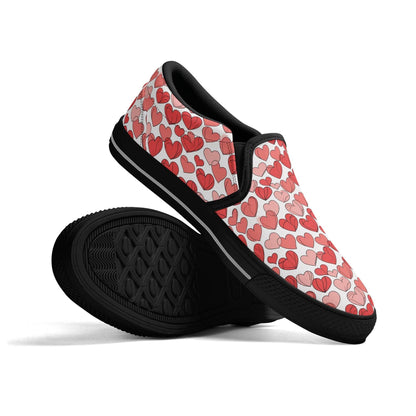 Men's Little Hearts Rubber Slip On Shoes - DeRose Seasonal